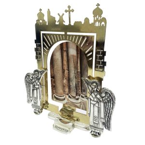 Jerusalem Cross Table Decor Sstand Sterling Silver Plated