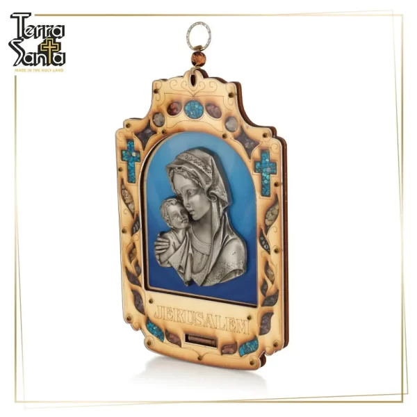Jerusalem Mary & Jesus Wall Art Decor SILVER Plating