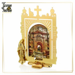 Jerusalem Cross Holy Aedicule Church of Holy Sepulchre Mary Table Decor