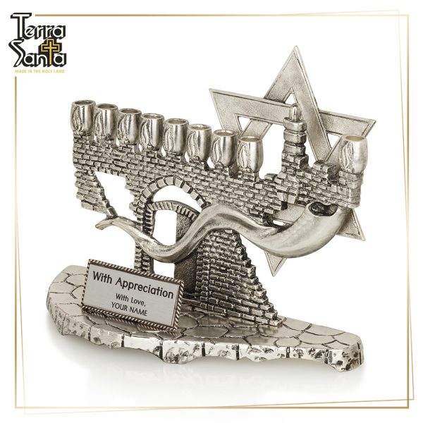 Hanukkah Menorah Jerusalem Walls Star of David Shofar