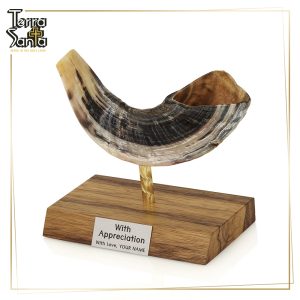 Ram Horm Hand Made Shofar Table Decor Statue