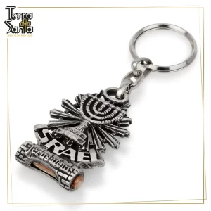 'ISRAEL' Menorah KEYCHAIN STERLING SILVER Plated