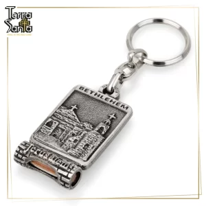 Bethlehem Church of Nativity SILVER Plated Keychain