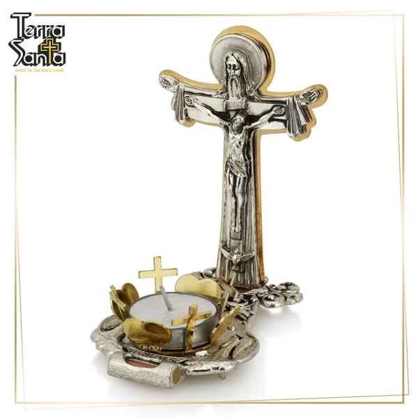 "Jesus King of the Jews" Table Crucifix & Candle